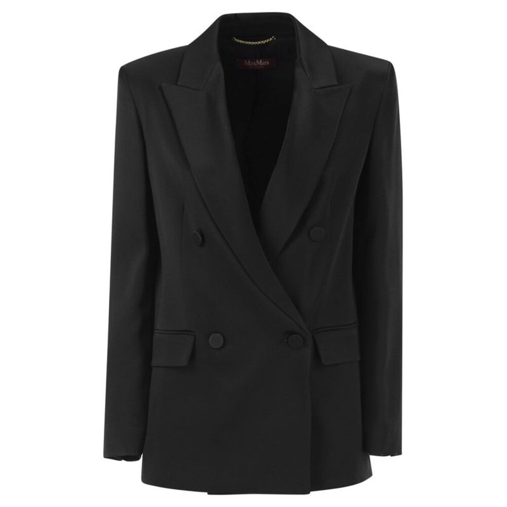 Maxmara Studio Women Msearca – Double-Breasted Blazer In Fluid Satin